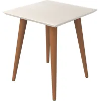 Utopia High Square End Table in Off White by Manhattan Comfort