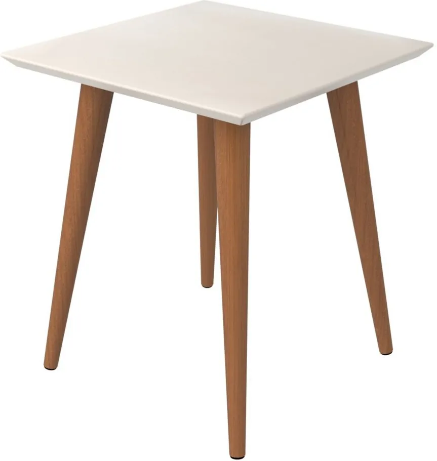 Utopia High Square End Table in Off White by Manhattan Comfort