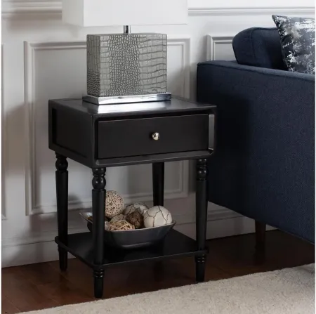 Pierre End Table in Black by Safavieh
