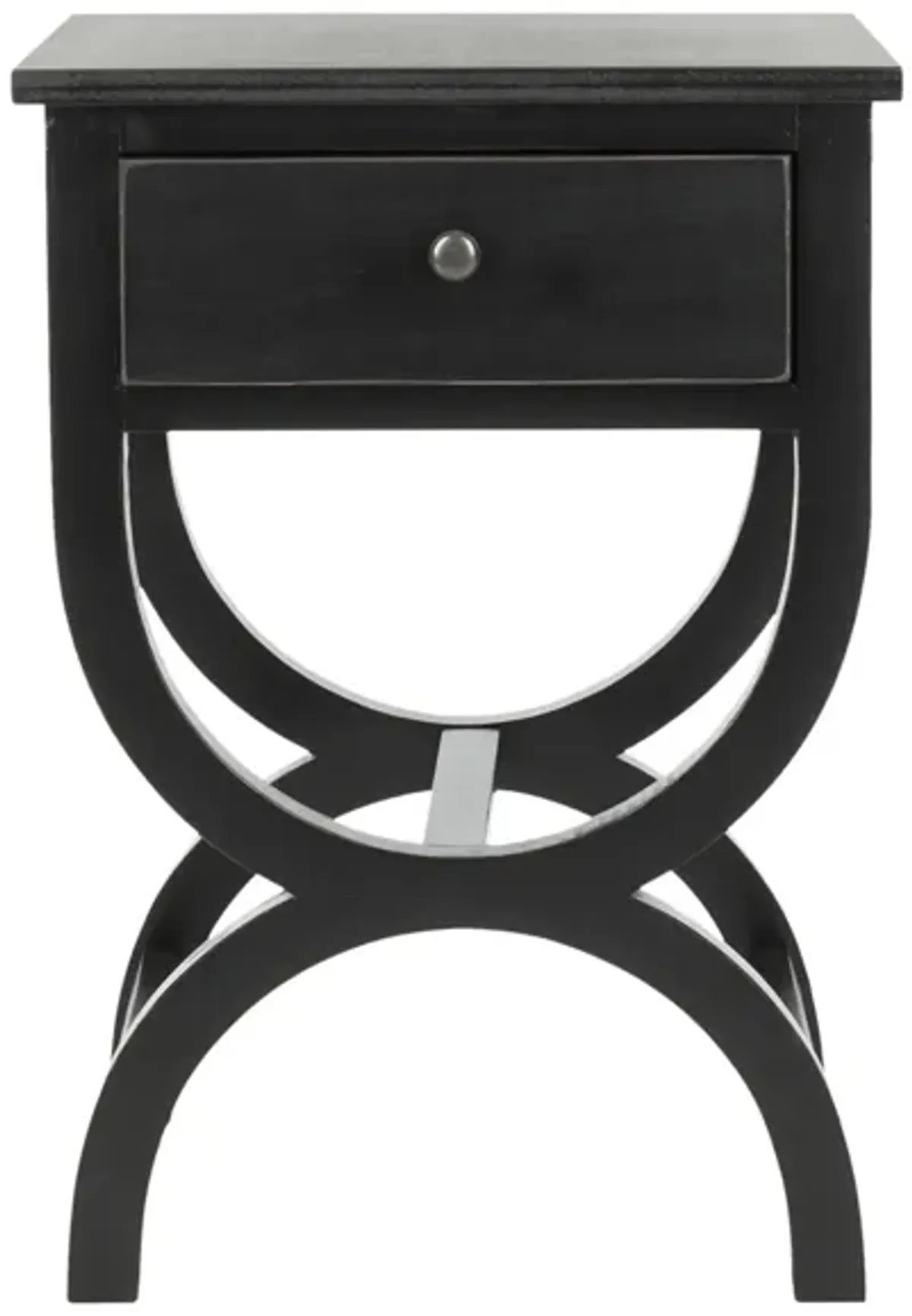 Silvia Accent Table in Black by Safavieh