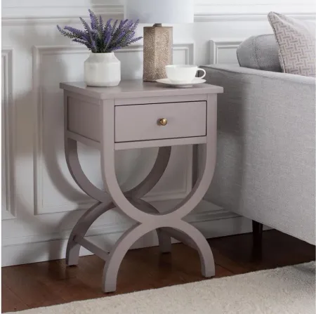 Silvia Accent Table in Gray Mauve by Safavieh
