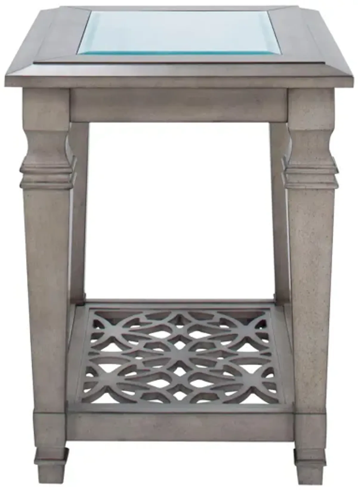 Lucette Rectangular End Table in Gray by Davis Intl.