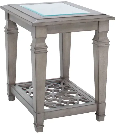 Lucette Rectangular End Table in Gray by Davis Intl.