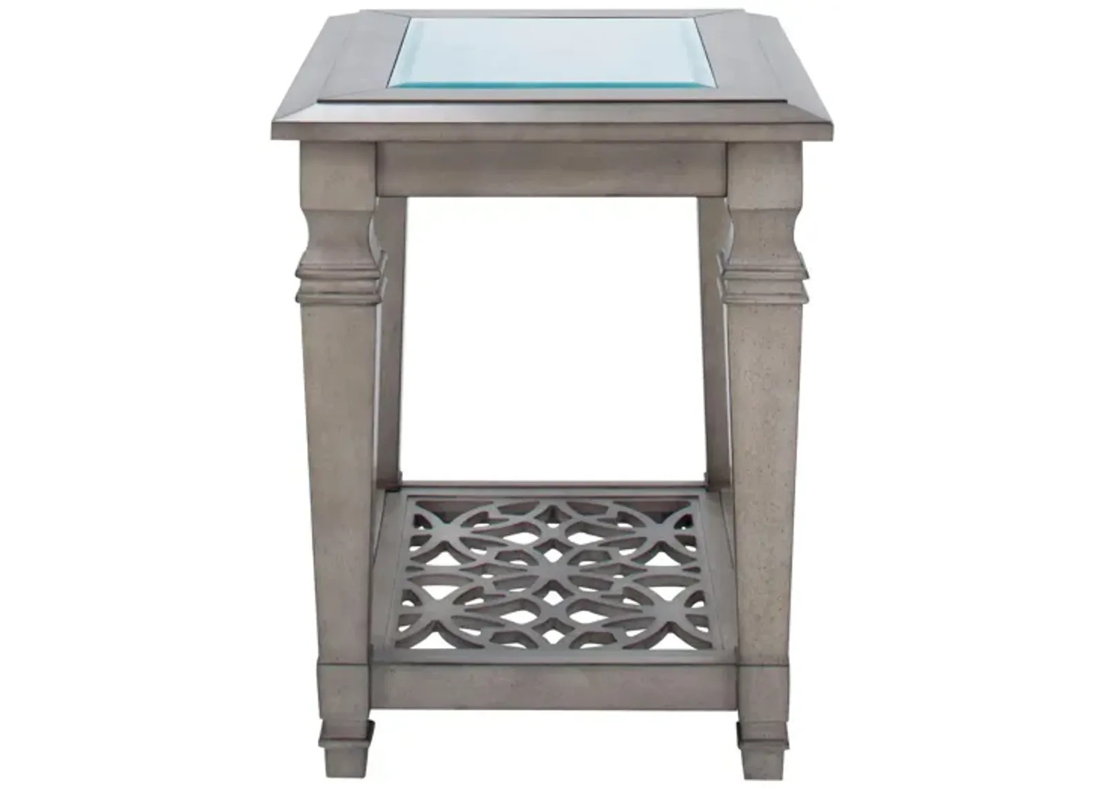 Lucette Rectangular End Table in Gray by Davis Intl.