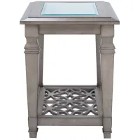 Lucette Rectangular End Table in Gray by Davis Intl.