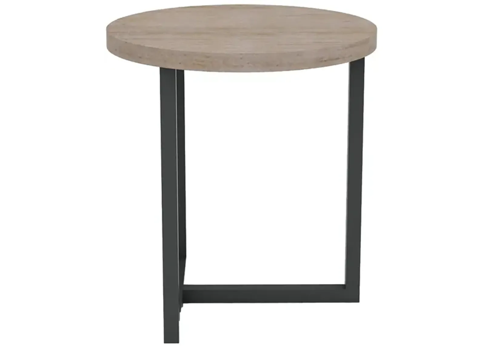 Irondale Round Side Table in Brown, Gray by LH Imports Ltd