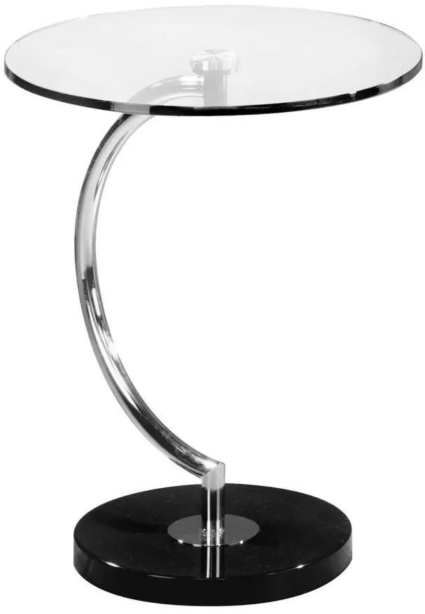 Abrams Round Table in Glass / Chrome by Lumisource