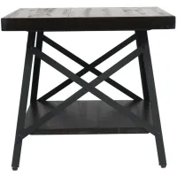 Chandler End Table in pine brown by Emerald Home Furnishings