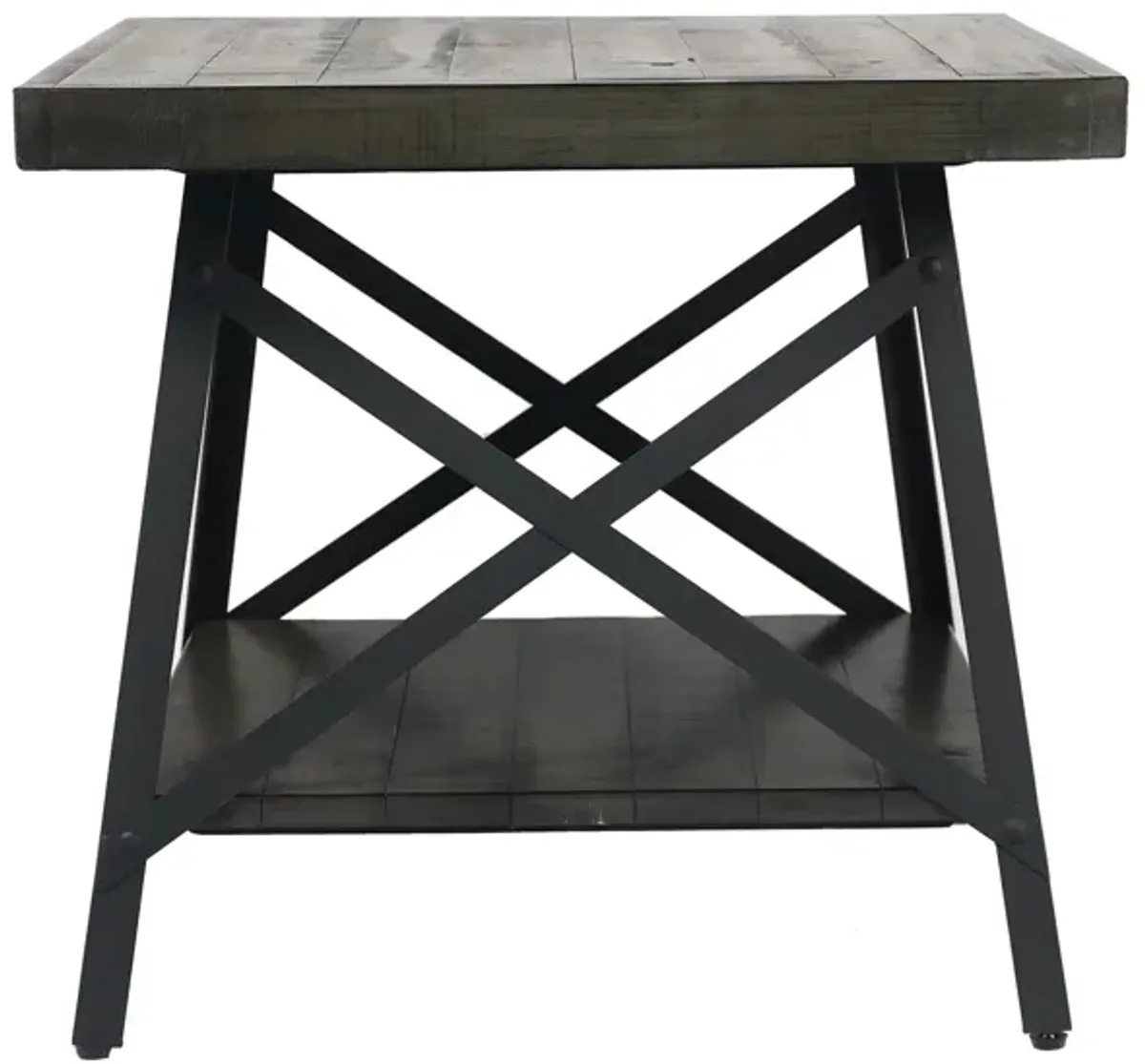 Chandler End Table in antique gray by Emerald Home Furnishings