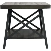 Chandler End Table in antique gray by Emerald Home Furnishings