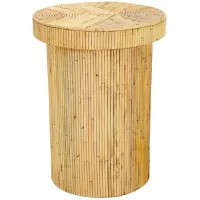 Acadia Rattan Side Table in Natural by Tov Furniture