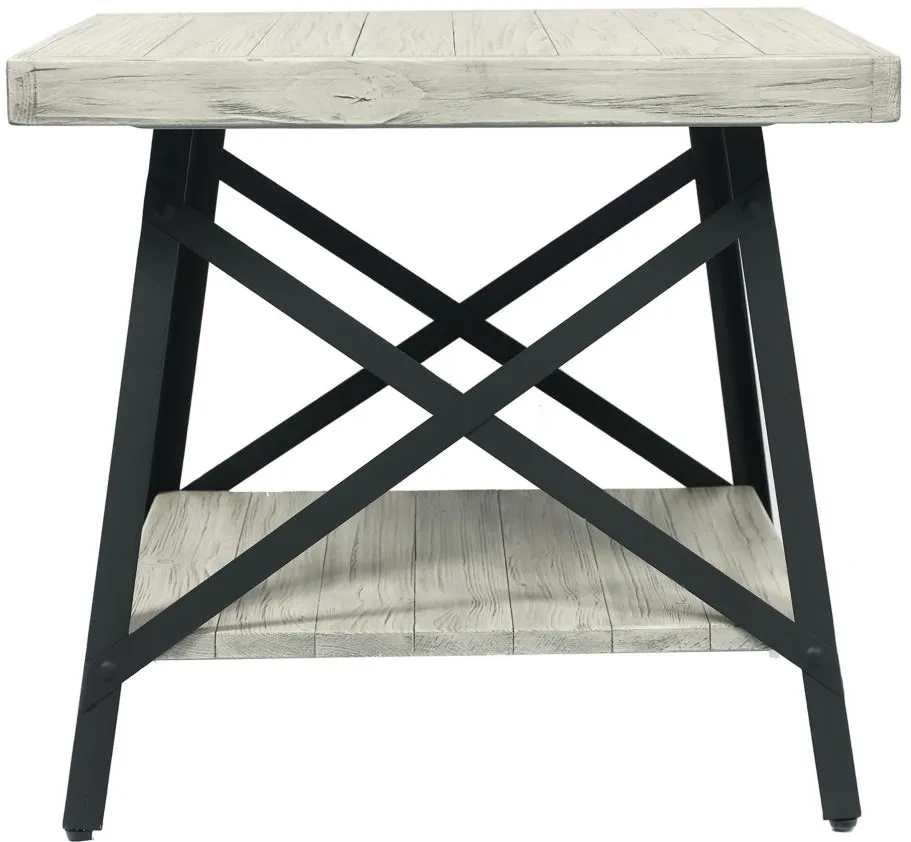 Chandler End Table in light gray by Emerald Home Furnishings