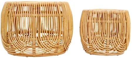 Azrina Rattan Nesting Tables in Natural by Tov Furniture