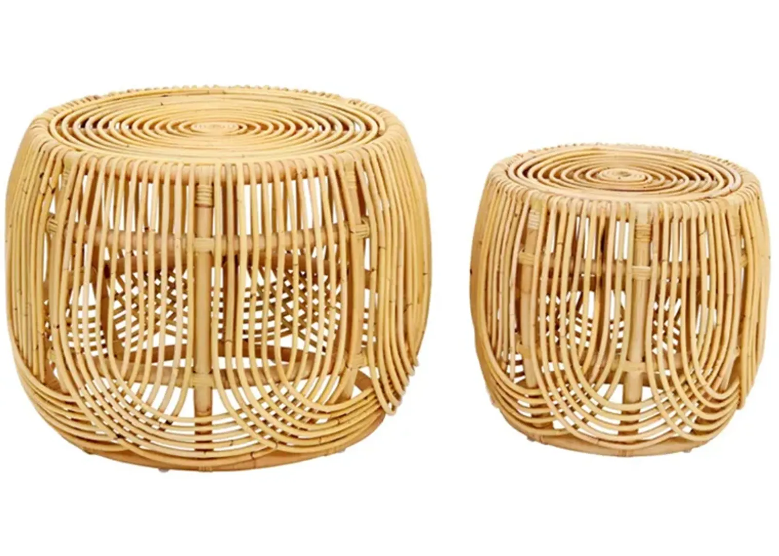 Azrina Rattan Nesting Tables in Natural by Tov Furniture