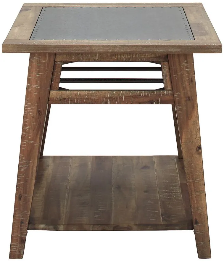 Spencer Rectangular End Table in Rough-Hewn Gray by Riverside Furniture