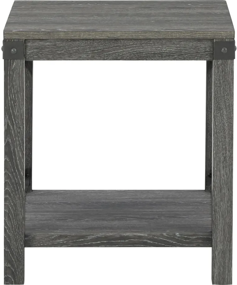 Wells Square End Table in Gray by Ashley Furniture