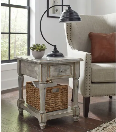 Hinsdale Chairside Table in Greywood by Aspen Home
