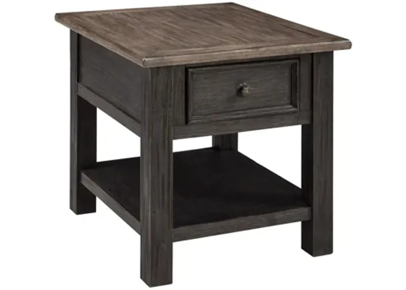 Vail End Table in Grayish Brown/Black by Ashley Furniture