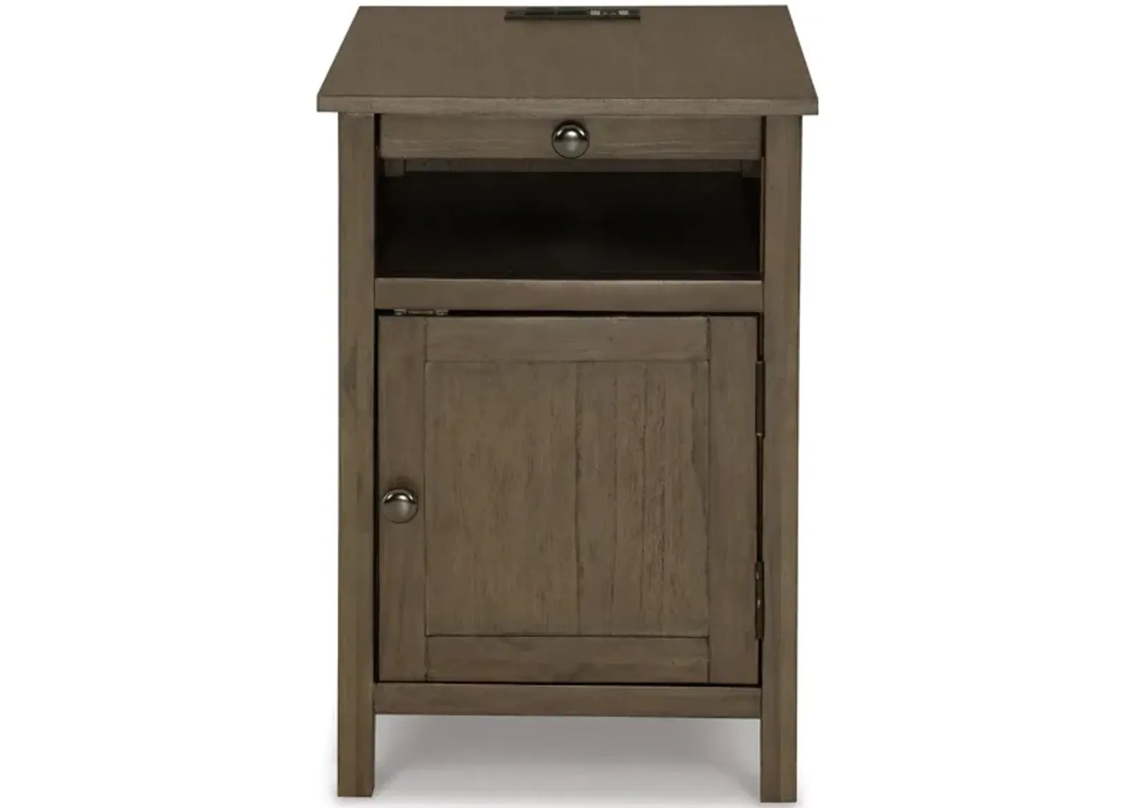 Treytown Chairside End Table in Grayish Brown by Ashley Express