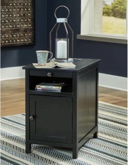 Treytown Chairside End Table in Black by Ashley Express