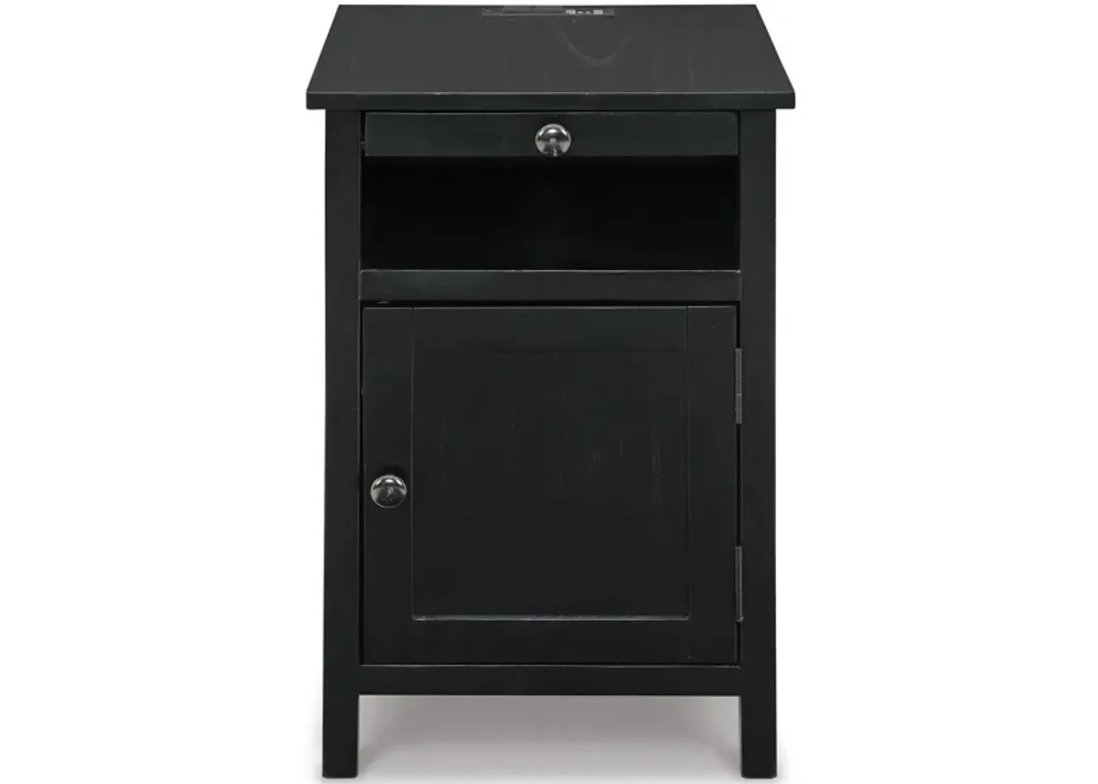 Treytown Chairside End Table in Black by Ashley Express