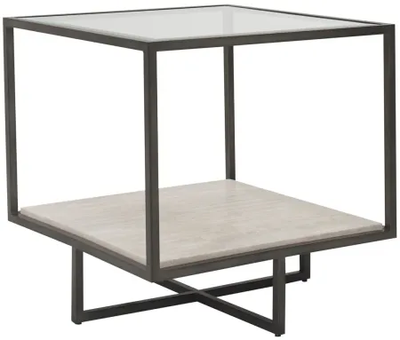 Allie End Table in Antiqued Gold by Bernhardt