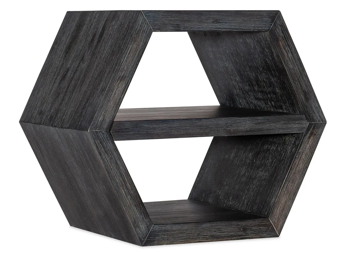 Commerce & Market Honeycomb End Table in Black wood finish by Hooker Furniture