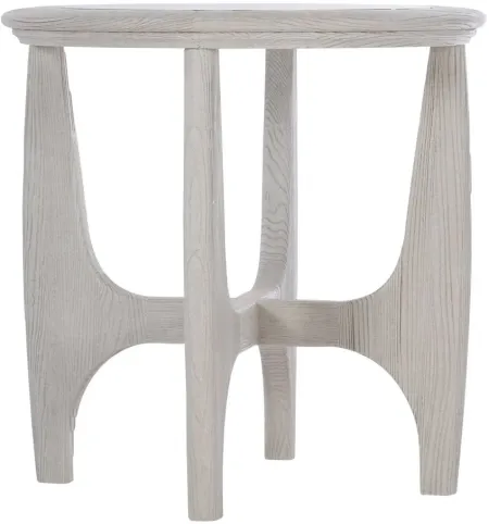 Minetta Side Table in Sandblasted White by Bernhardt