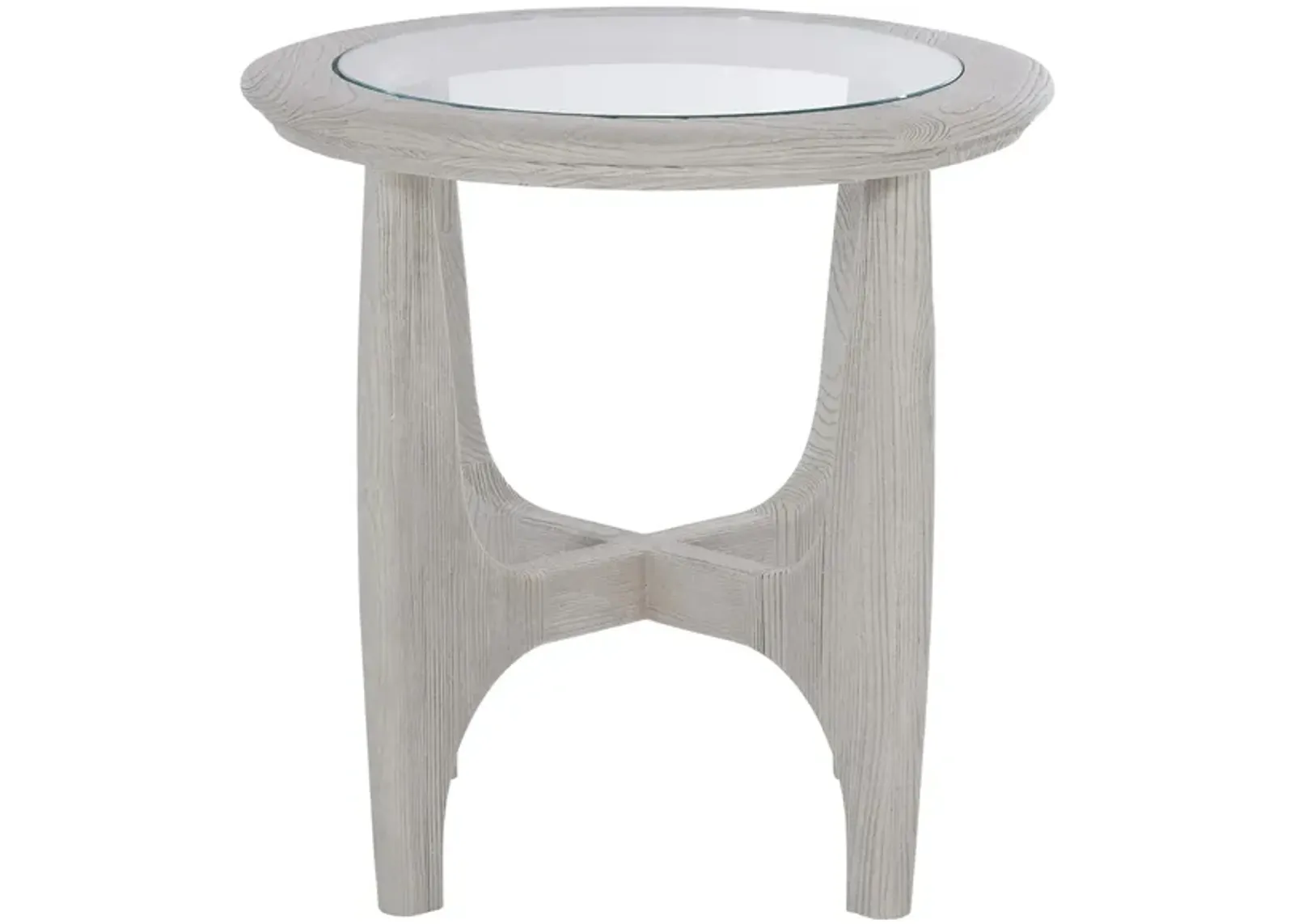 Minetta Side Table in Sandblasted White by Bernhardt