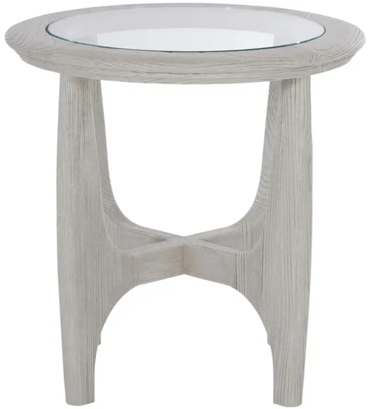 Minetta Side Table in Sandblasted White by Bernhardt