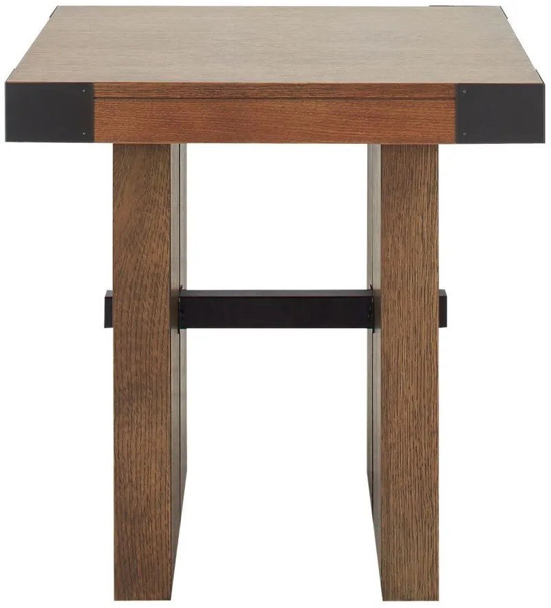 Torino Square End Table in Dry Cask Oak by Lane Furniture