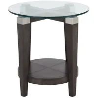 Dunhill Round End Table in Oyster Gray by Bassett Mirror Co.
