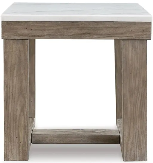 Loyaska End Table in Brown/Ivory by Ashley Furniture