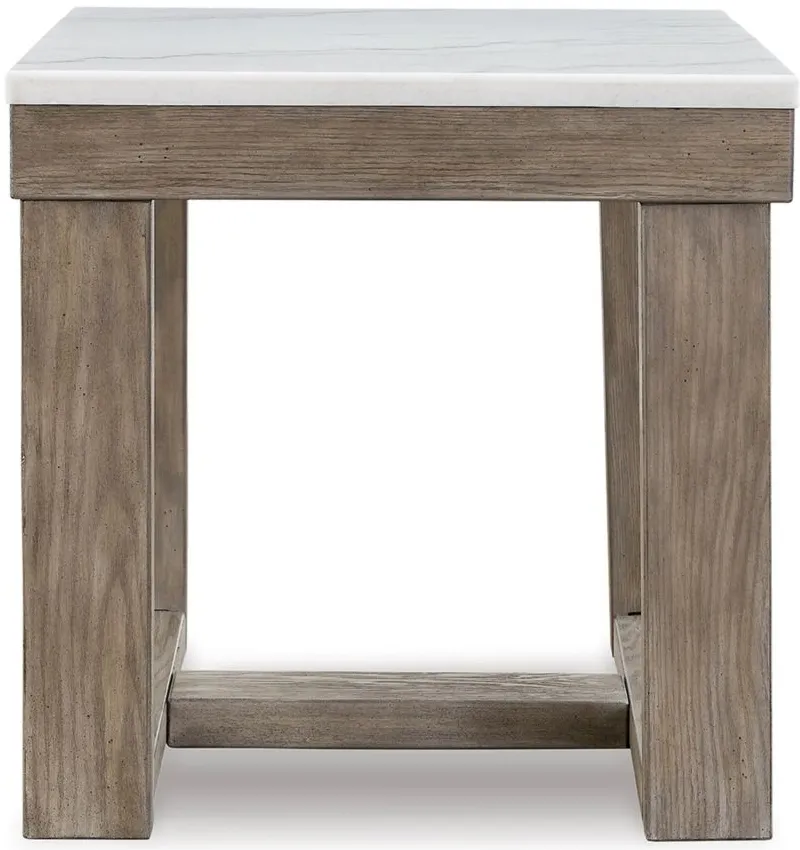 Loyaska End Table in Brown/Ivory by Ashley Furniture