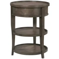 Blakely Round Chairside Table in Sable by Aspen Home