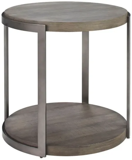 Lucinda Round End Table in Gauntlet Gray by Liberty Furniture