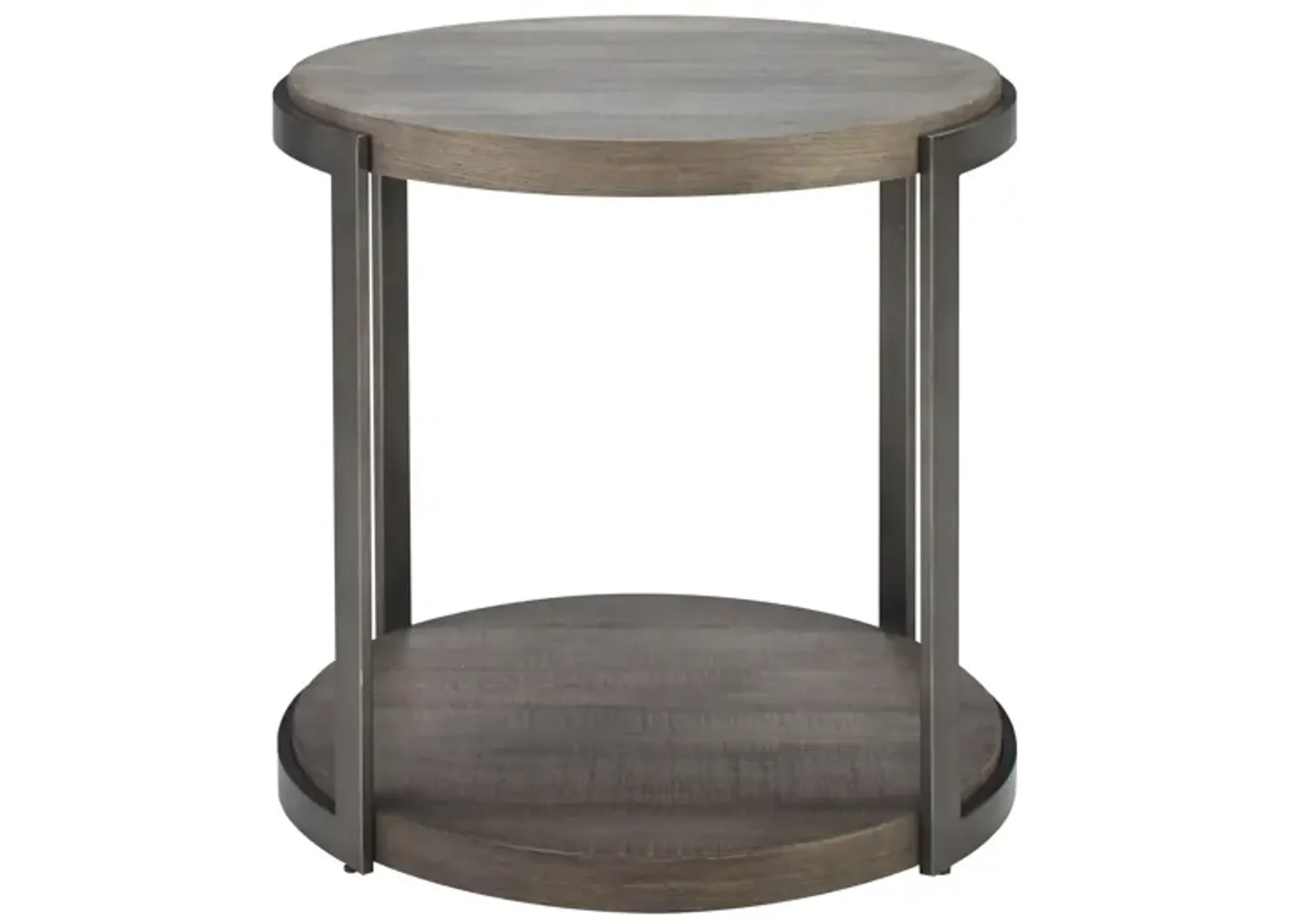 Lucinda Round End Table in Gauntlet Gray by Liberty Furniture