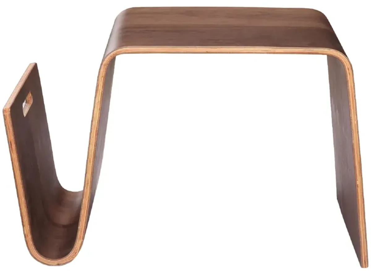 Brookside End Table in Walnut by Manhattan Comfort