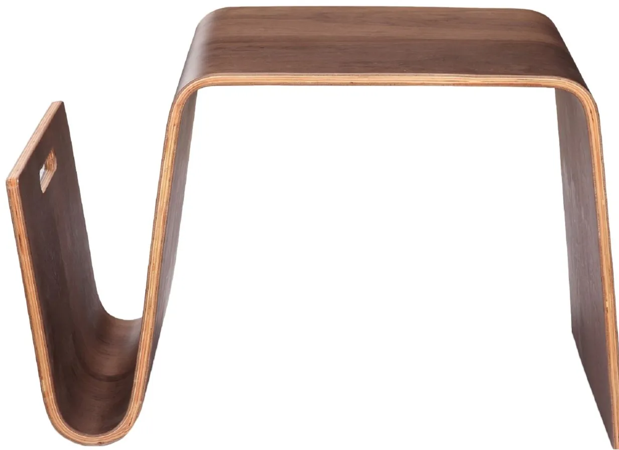 Brookside End Table in Walnut by Manhattan Comfort