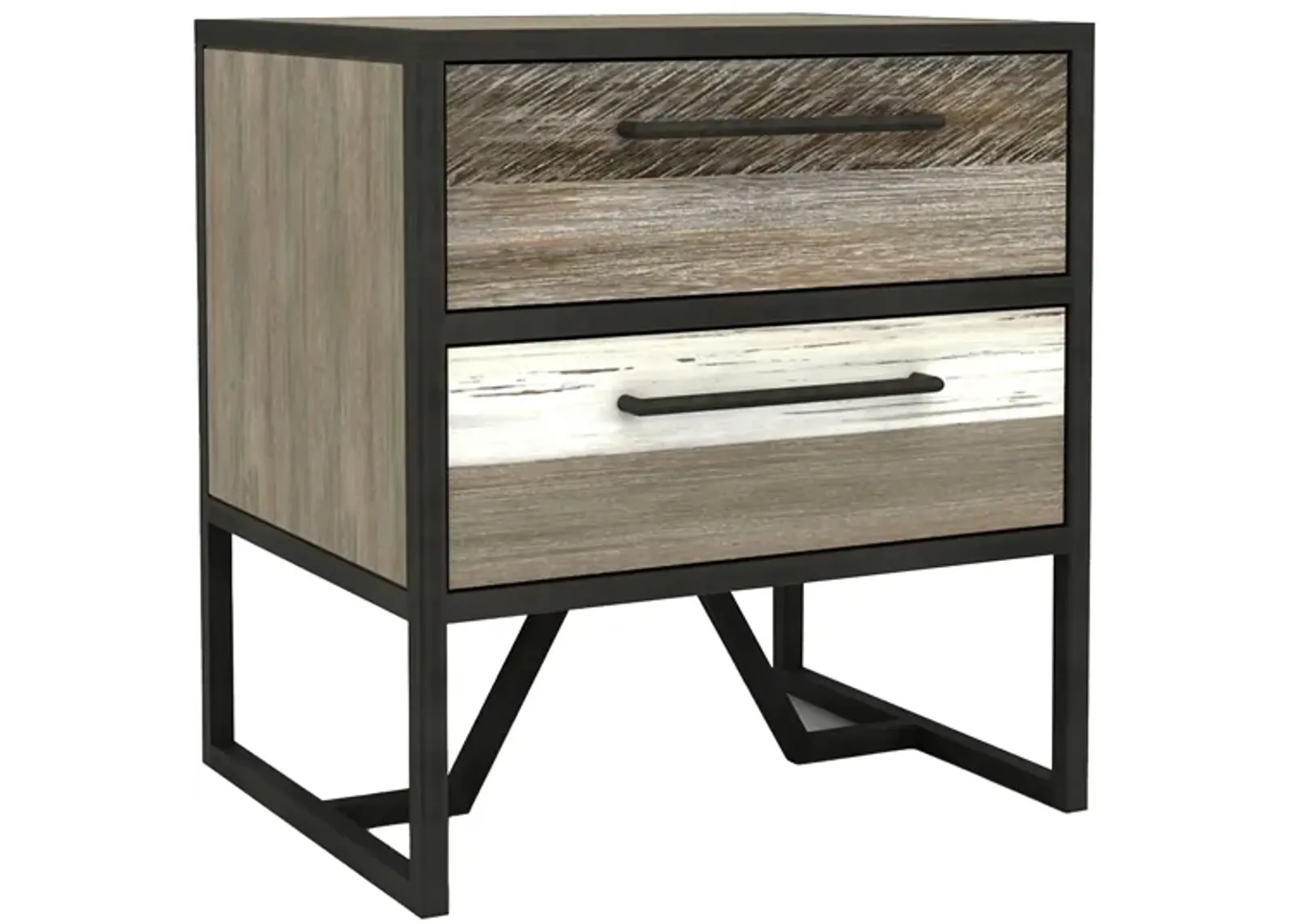 Metro Havana Nightstand in Brown, White by LH Imports Ltd