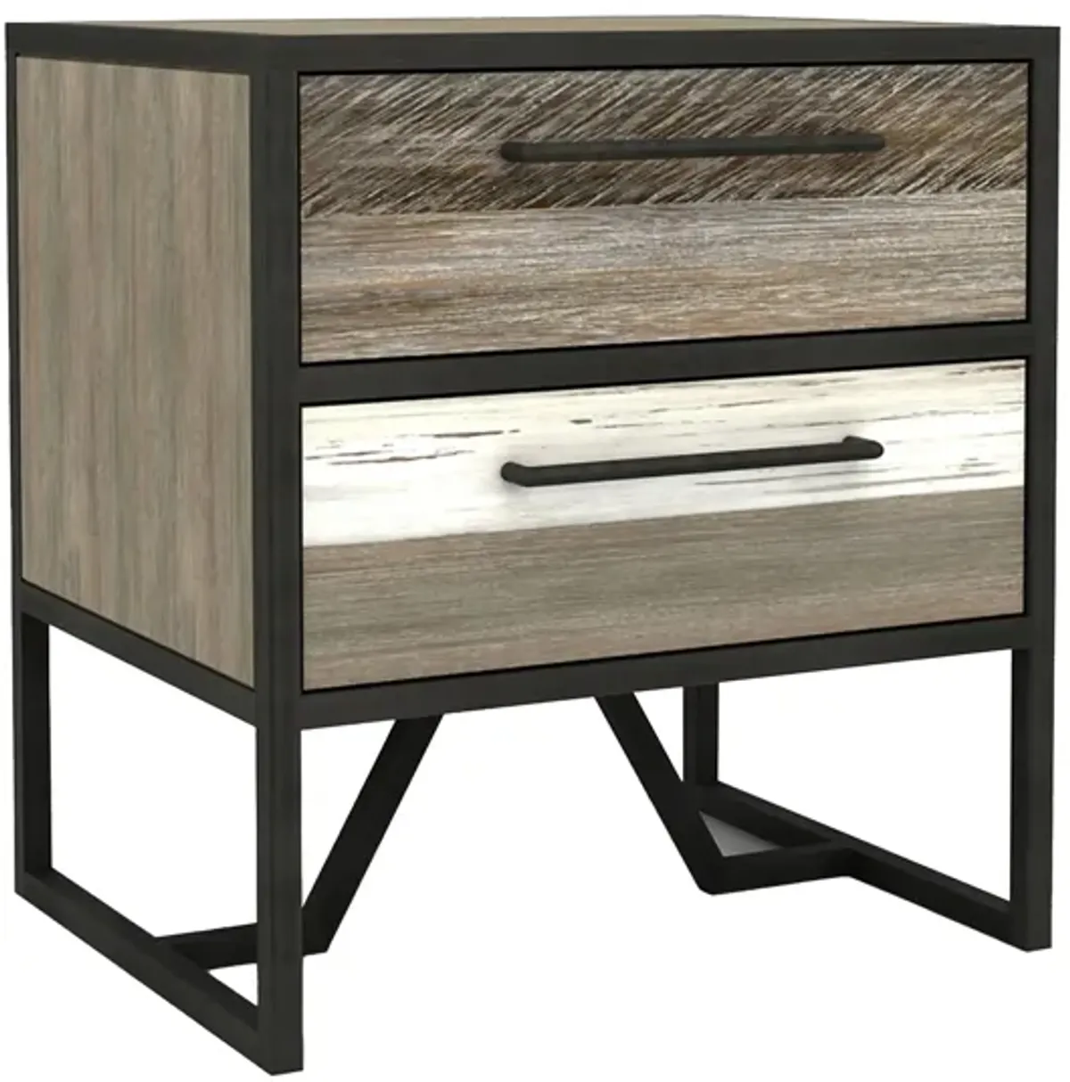 Metro Havana Nightstand in Brown, White by LH Imports Ltd