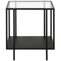 Fable End Table with Metal Shelf in Blackened Bronze by Hudson & Canal