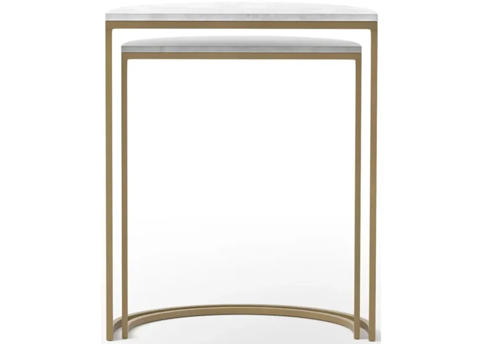 Denni Nesting Tables in Iron Matte Brass by Four Hands