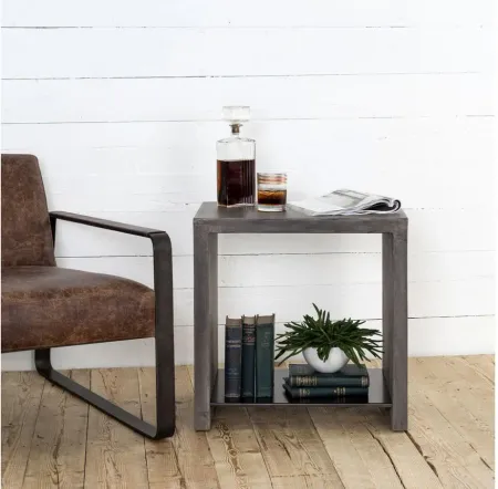 Hugo Rectangular End Table in Dark Gray by Four Hands