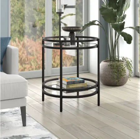 Clifton End Table in Blackened Bronze by Hudson & Canal