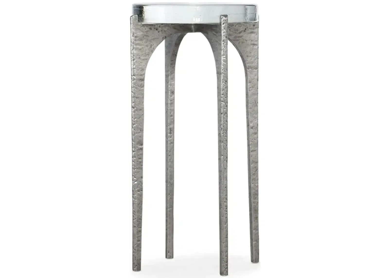 Chapman Martini Table in Unique hand-hammered forged pewter finish by Hooker Furniture