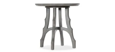 Commerce & Market Round End Table in Natural wood finish with gray tones by Hooker Furniture