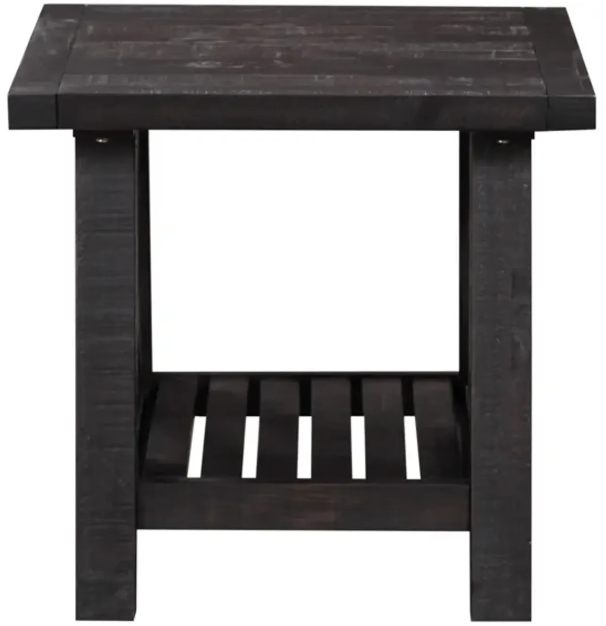 Zabela Rectangular End Table in Black Pine by Bellanest