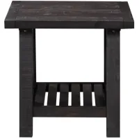 Zabela Rectangular End Table in Black Pine by Bellanest