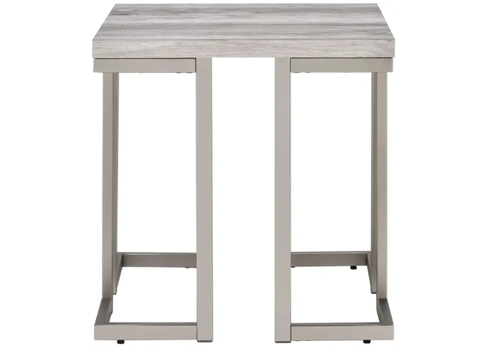 David End Table in Grey Driftwood by STEVE SILVER COMPANY